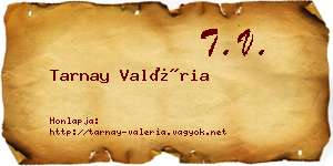 Tarnay Valéria névjegykártya
